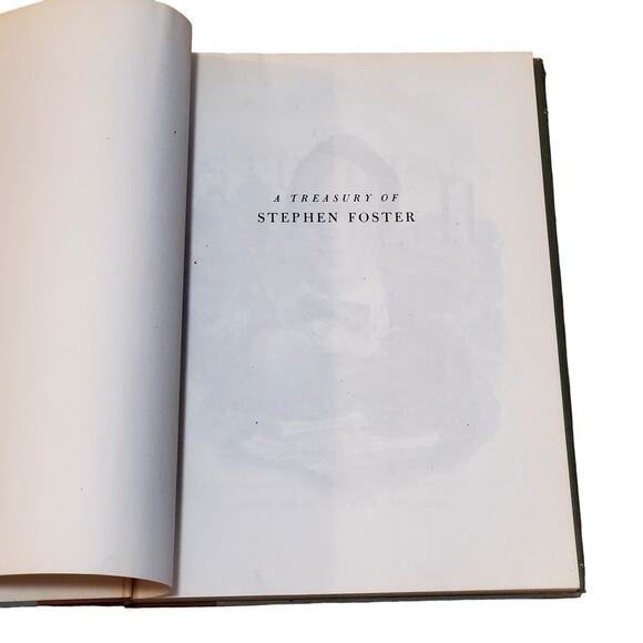 A Treasury of Stephen Foster 1946 1st Printing HC Dust Cover Vtg Song Book - Picture 8 of 16